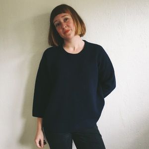 Madewell Navy Oversized Sweater